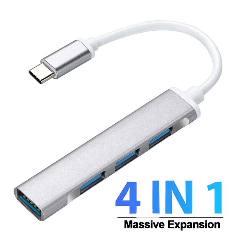 Home Office For Mac - 4-in-1 Type-Cエクステンダーハブ 4ポートUSB Cハブ マルチスプリッターアダプター OTGハブ