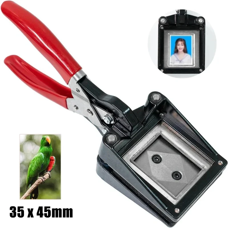 Home Office Passport - 35×45mm ハンドヘルドパスポート写真カッター、写真IDダイカッター、写真用紙パンチ、家庭・オフィス・家族写真トリマー