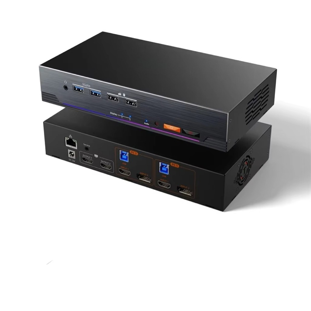 Home Office Kvm Switch - TESmart KVMスイッチ 8K 2x2 デュアルDP 1.4