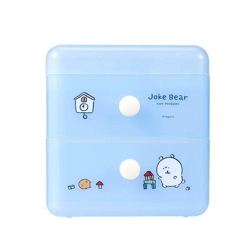 Office Drawer Organizer - アニメちいかわジョークベア引き出し収納ボックスリフトトップスムーズで頑丈な耐久性のあるジュエリーコスメティックオーガナイザーバニティオフィスギフト2026