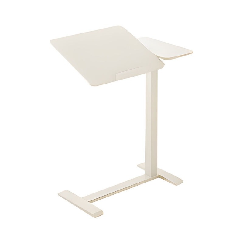 Home Office With Two Desks - 空気圧式高さ調節可能なモバイルデスク、両側フリップトップテーブル、隠しキャスター付き、ホームオフィス、ラップトップ、ソファサイドテーブル用