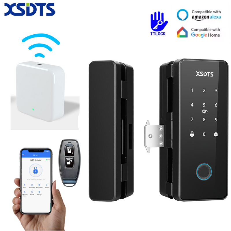 Home Office Immigration - TT-Lock スマートガラスドアロック Bluetooth 生体認証指紋パスワードカード 電子デジタルロック オフィス