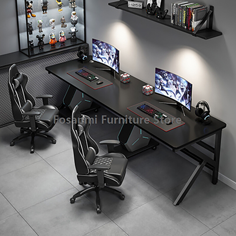大型2人用ゲーマーPCデスク、K字型脚、モダンオフィスダブル - Home Office With Two Desks のレビューと価格