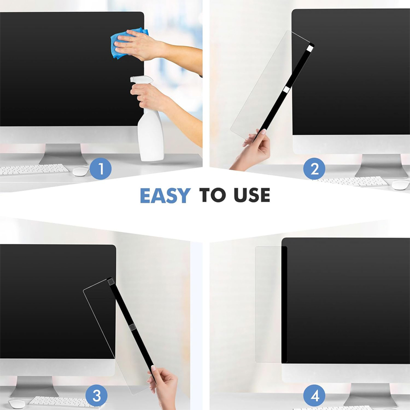 2個入りコンピュータ用モニターメモボード、透明アクリルモニタ - Home Office Work のレビューと価格