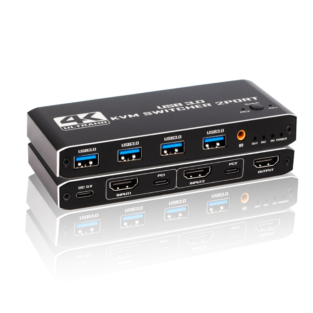 ユニバーサル2in1 HDMI KVMスイッチャー 4K 6 - Home Office Kvm Switch のレビューと価格