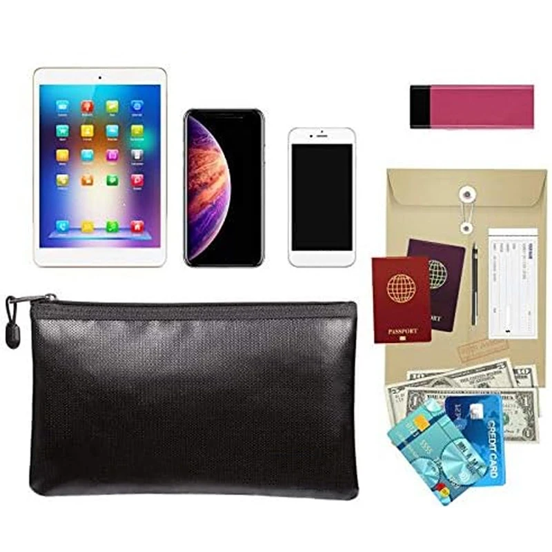 耐火防水ドキュメントバッグ A4 サイズ ジッパー付き 火災 - Home Office Passport のレビューと価格