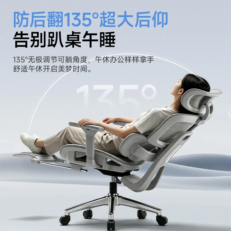 人間工学に基づいたランバーサポート付きオフィスチェア、リクラ - Home Office Work のレビューと価格