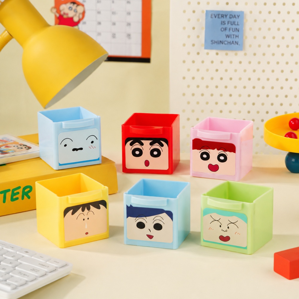 本物のクレヨンしんちゃん6区画収納オーガナイザーボックス、漫 - Office Drawer Organizer のレビューと価格