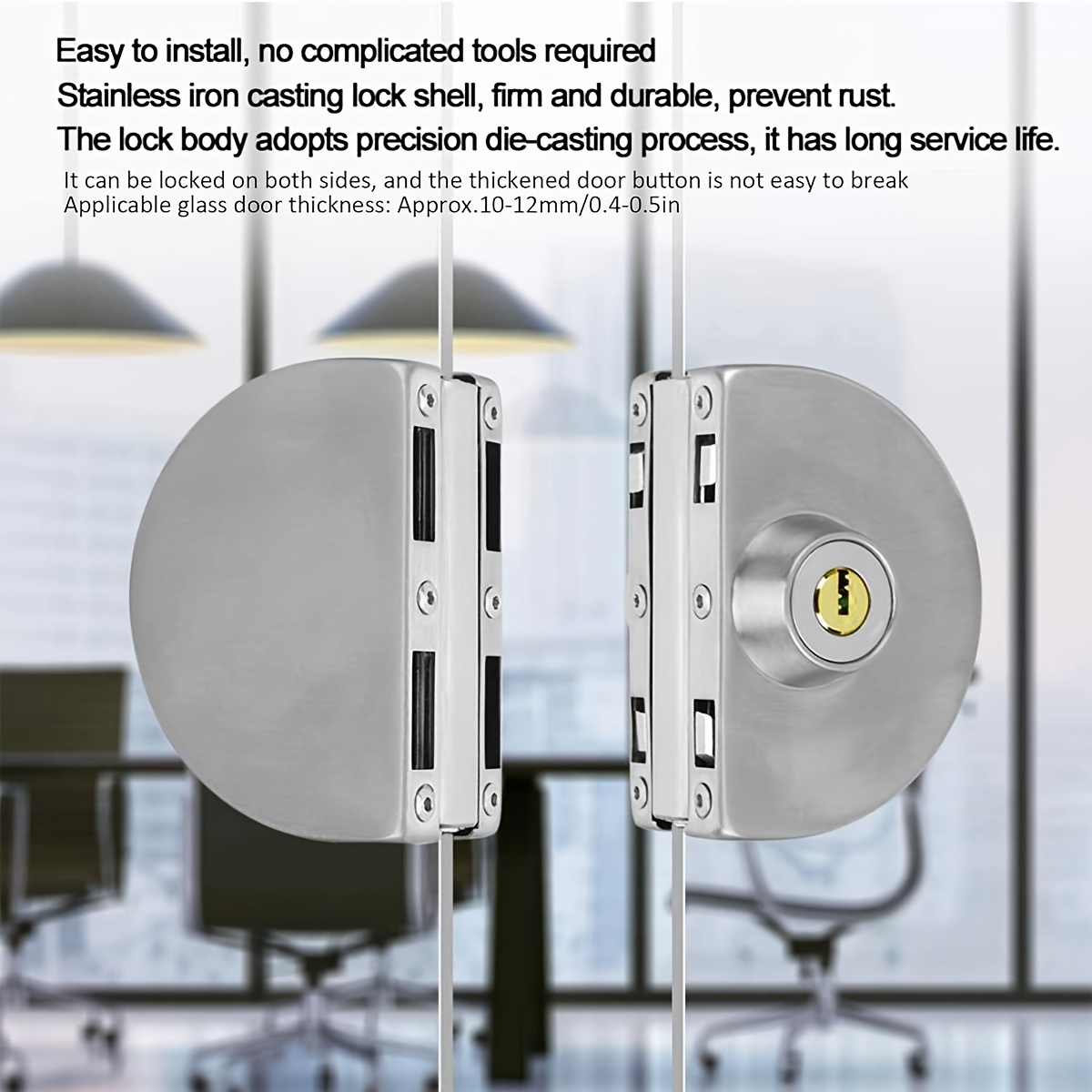 1/2 インチガラス、10mm ～ 12mm、ステンレス鋼ダ - Home Office Immigration のレビューと価格