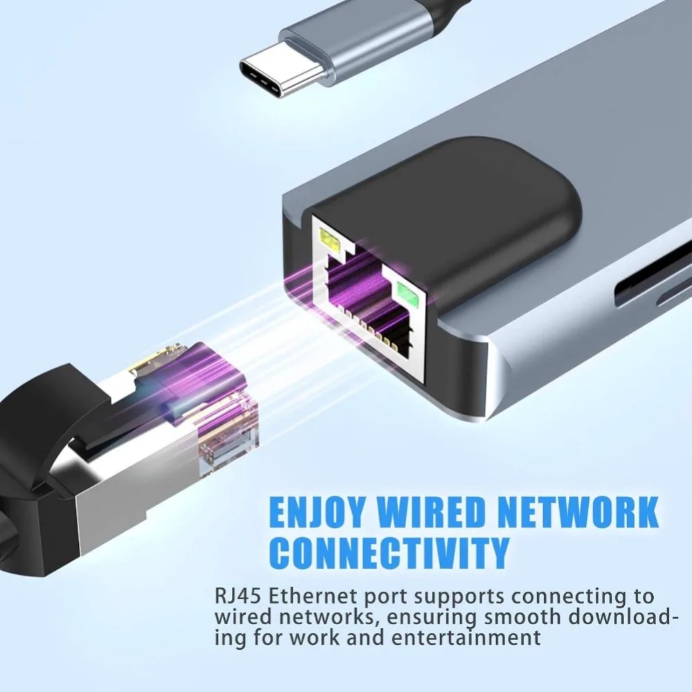 USB Cハブ 8/7 in 1 4K HDMIアダプタース - Home Office For Mac のレビューと価格