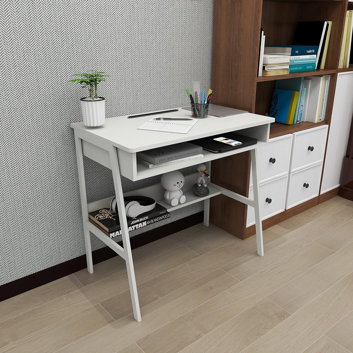 ！@Combohome ホーム家具 オフィスデスク ワークス - Home Office With Two Desks のレビューと価格