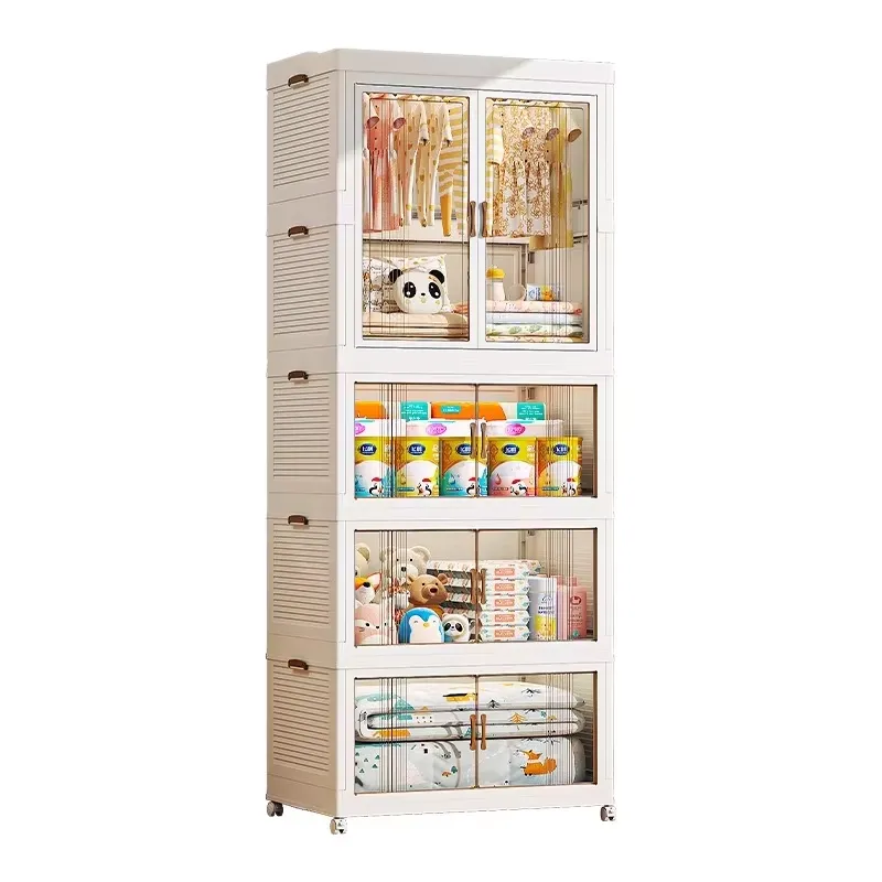 透明プラスチック製折りたたみ収納ボックス、ダブルドアマグネッ - Office Drawer Organizer のレビューと価格