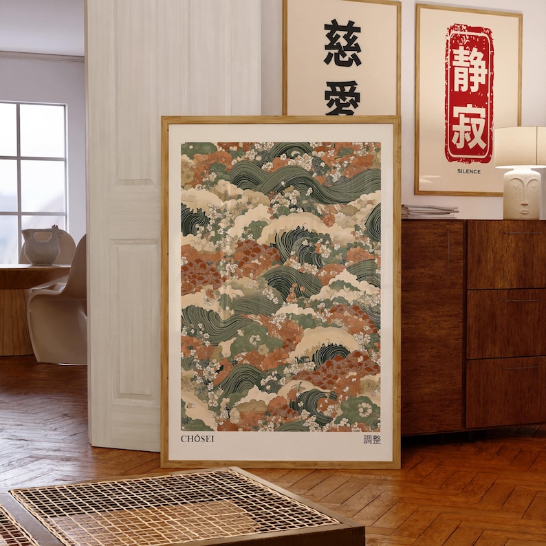 2枚セット ジャパンディ禅キャンバスウォールアートポスター、 - Home Office Image のレビューと価格