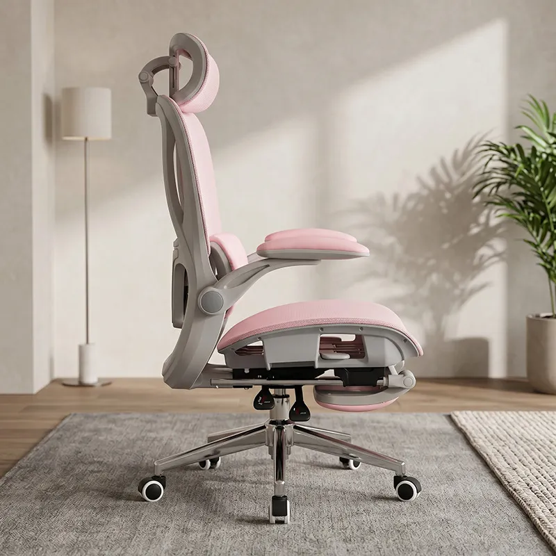 人間工学に基づいた女性用コンピュータチェア、フリップアームレ - Home Office Work のレビューと価格