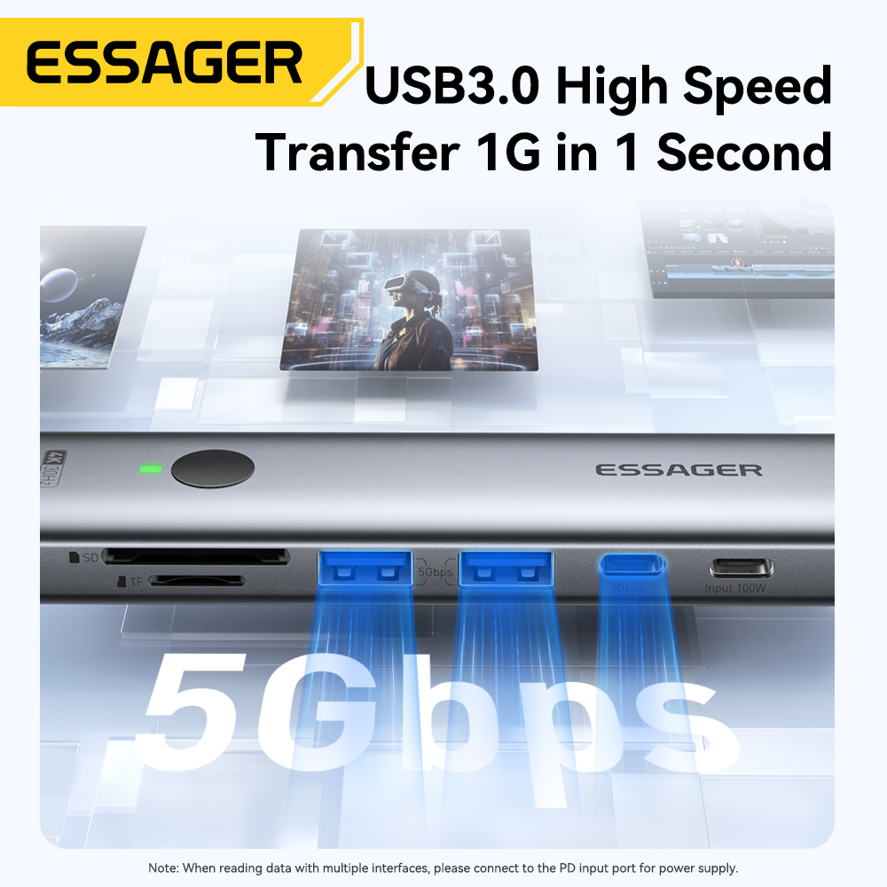 Essager-USB Type-Cハブ,Macbookラッ - Home Office For Mac のレビューと価格